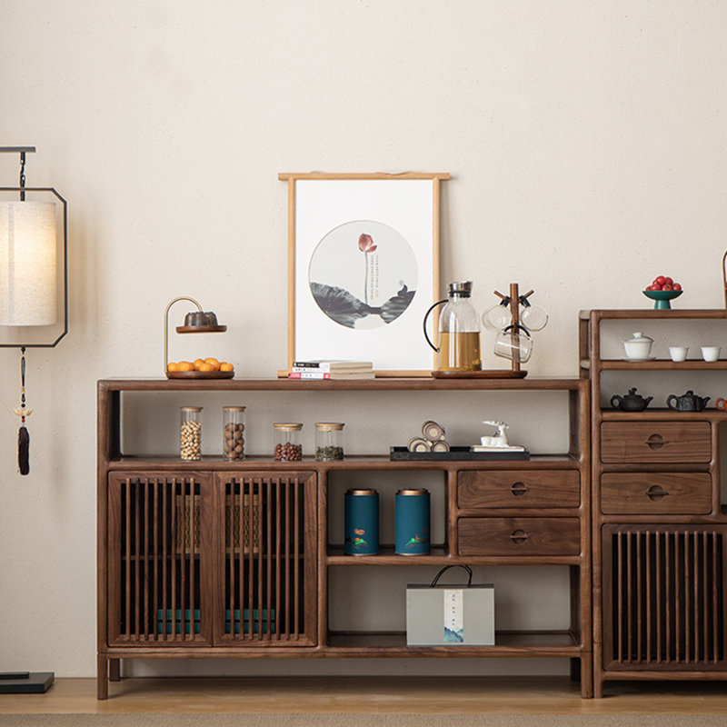 New Chinese Style Round Corner Buffet Table