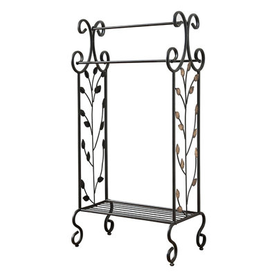 Bellmont Metal Freestanding Towel Rack with Storage Shelf