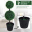 Springfield 2 PCS Artificial Double Ball Tree w/ Pot Home Decoration 15cm