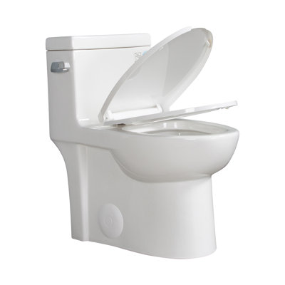 Liberty Compact Toilets One-Piece Toilet With High-Efficiency Flush Round Toilet For Space-Saving Floor Mounted