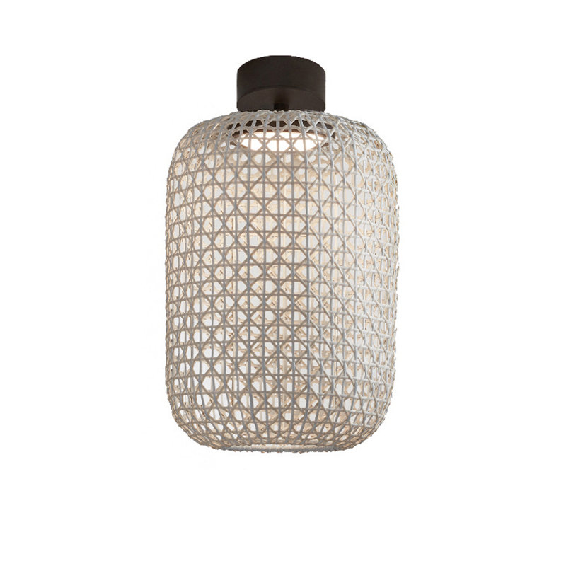 LED Semi Flush Mount, Beige