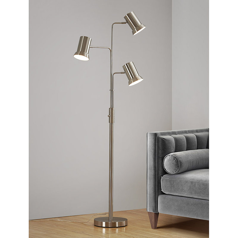 Aobh 73'' Tree Floor Lamp, Brushed Nickel, Brushed Nickel