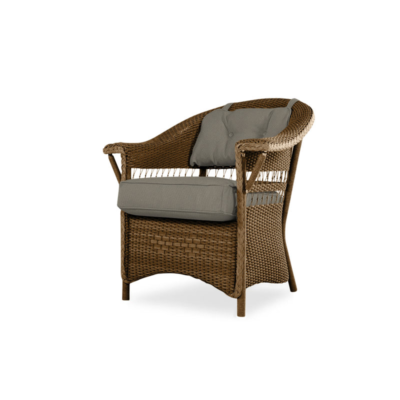 Nantucket Outdoor Dining Armchair, Sandberg Pewter, Bark