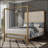 Luxurious Metal Canopy Bed with Upholstered Headboard for Dreamy Sleep-702049181-702049180