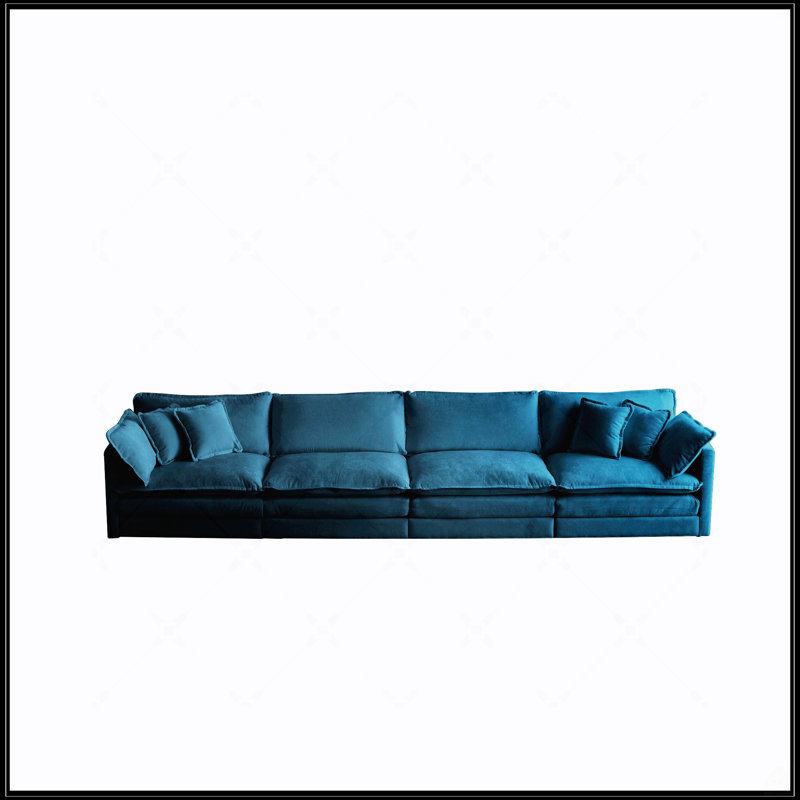 Canapé 4 places, Bleu