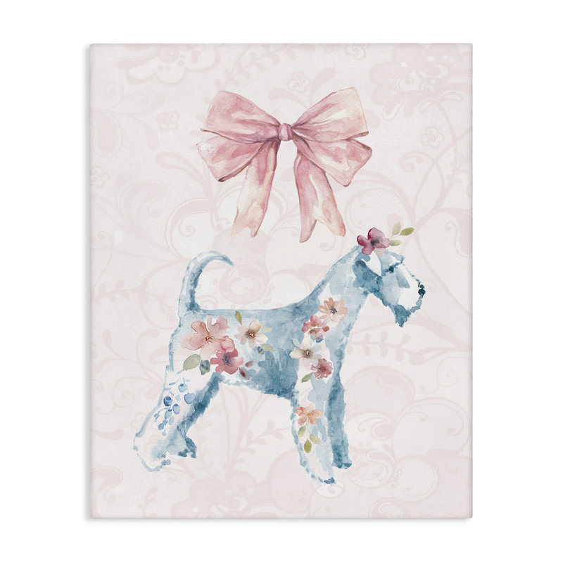 «Pastel Dog Glam», toile par Carol Robinson, H 30 po x l 24 po