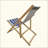 Populus Wood Sling Chair Stripe Broad Stripe Folding Chaise Lounge Chair-2PCS