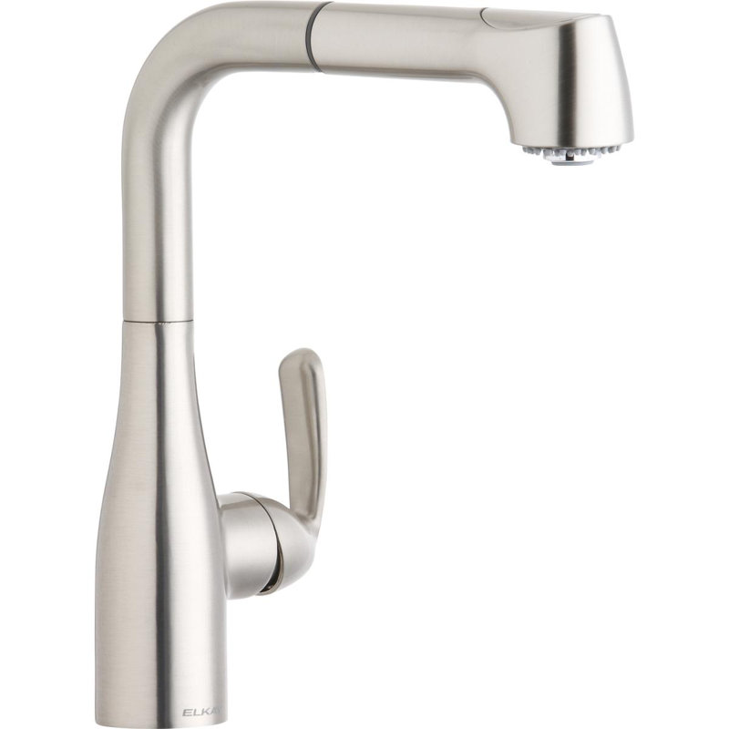 Gourmet Single Hole Pull Out Bar Faucet, Brushed Nickel