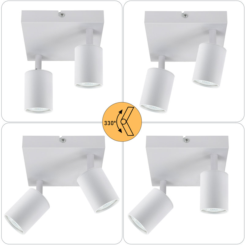 Susia LED Flush Mount, Matt white