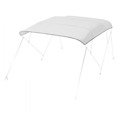 4 Bow Boat Bimini Tops 96"Lx(97"-103")W Awning Top Replacement Light Grey
