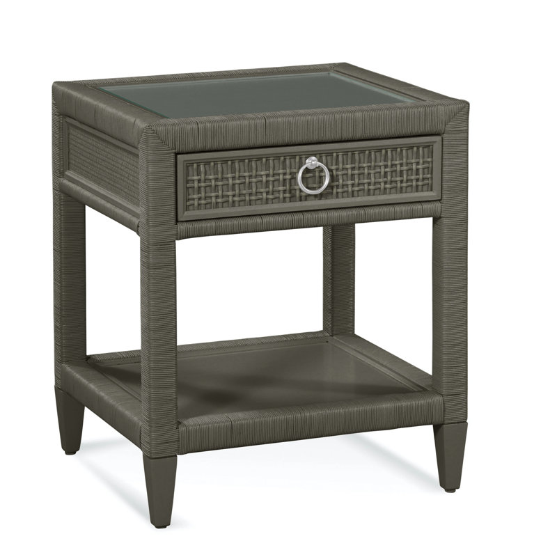Naples 1 - Drawer Nightstand, Greystone, Satin Nickel, Yes