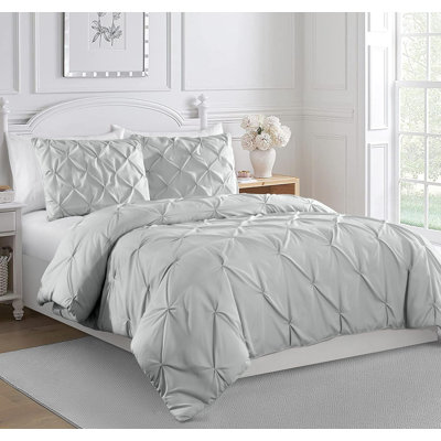 Berlin Pintuck Microfiber 3-Piece Comforter Set