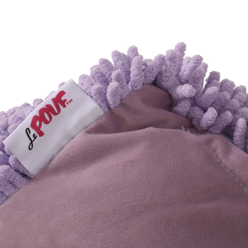 Upholstered Pouf, Lavender 100% Polyester