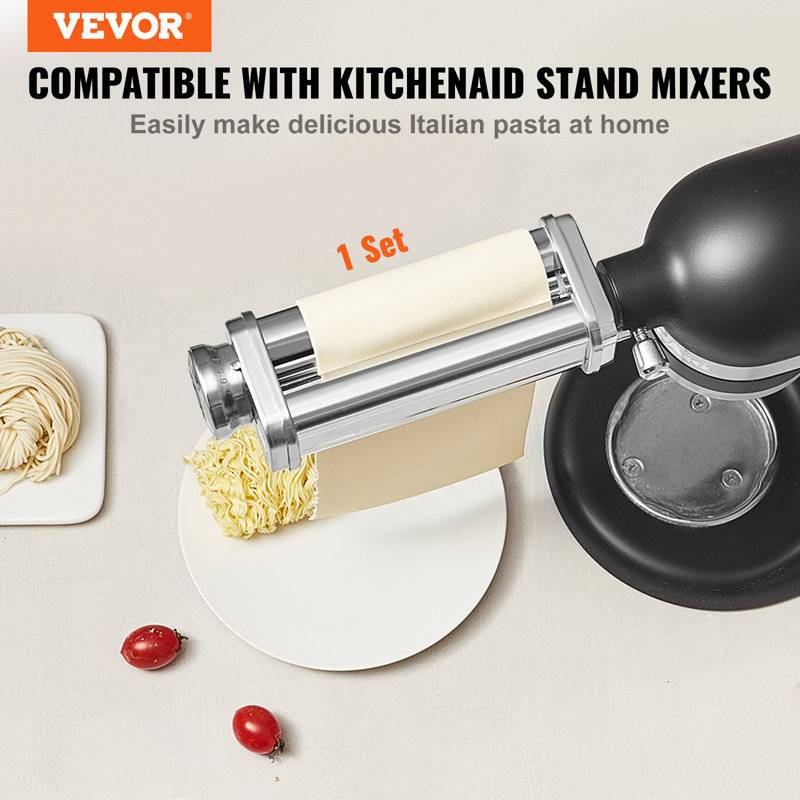 Stainless Steel Pasta Roller Attachment for KitchenAid Stand Mixer