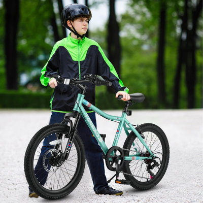 S20101 20 Inch ' Bike, Boys Girls Mountain Bike Ages 6-12, 7 Speed Teenager Children ' Bicycles, Front Suspension Disc Brake Rear V-Brake, High Steel Frame