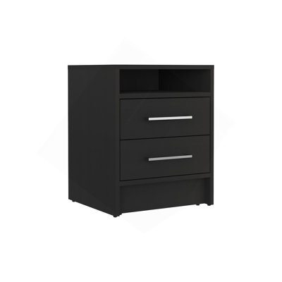 Greter 24"  Two-Drawer Night Stand  With Open Shelf