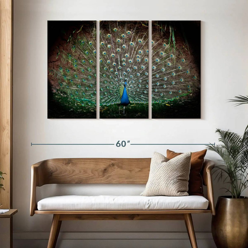 Brampt  Peacock Elegance, 32" H x 50" W