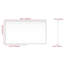 Miroir de salle de bain rectangulaire 60 po x 36 po surdimensionné avec cadre en noyer