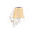 Elegant Wall Lamp with Metal Body, Natural & White Finish | Dimensions: 9.8 x 5.9 x 10.6 Inches | E27 Socket, Max 40W (Bulb Not Included) | IP20 Rated | Perfect for Living Room, Bedroom, & Hallway Decor-1928024534