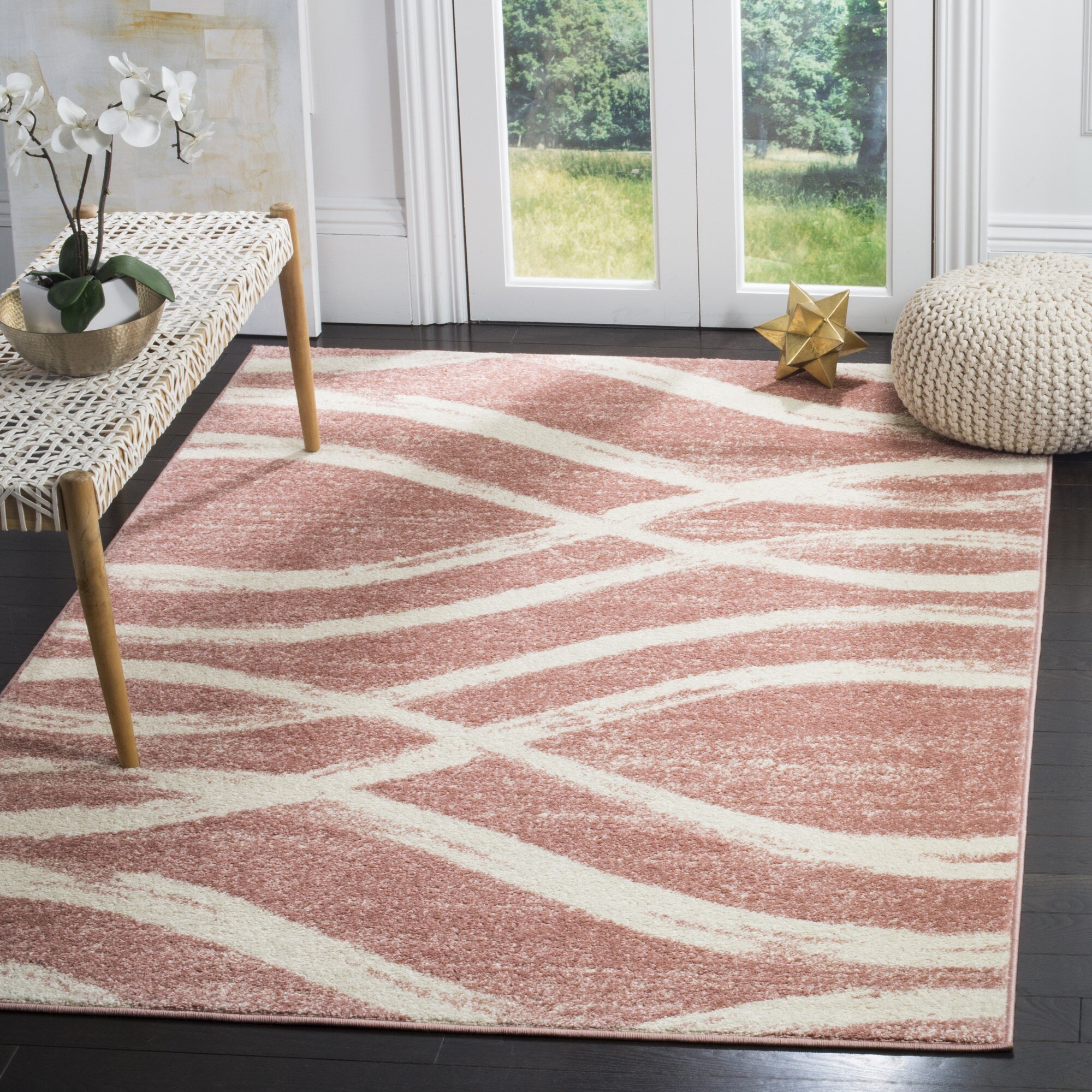 Wrought Studio Shelva Rose/Cream Area Rug & Reviews