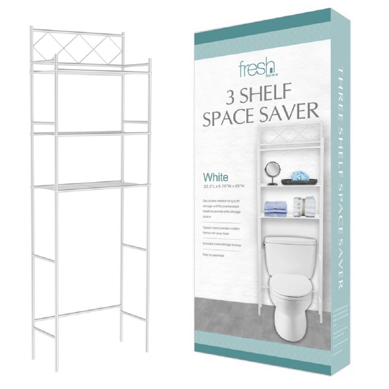 Steel Over The Toilet Storage, White
