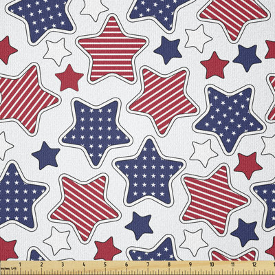 Dereon Big Star with American Flag Featured Inner Lines Multi-Purpose Fabric