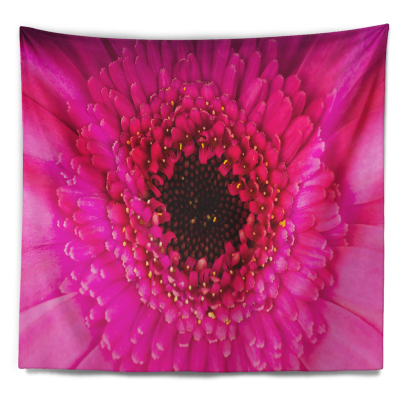 Macro photo de la tapisserie Gerbera, H 32 po x l 39 po