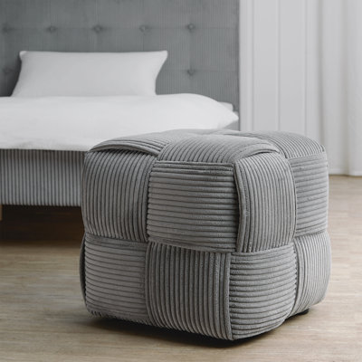 Nunzius 46cm Wide Square Solid Colour Cube Ottoman