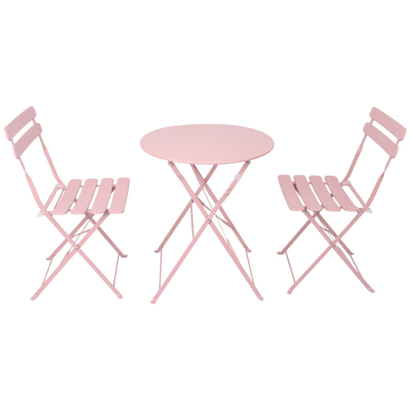 Ensemble de 3 chaises bistro pour terrasse et balcon