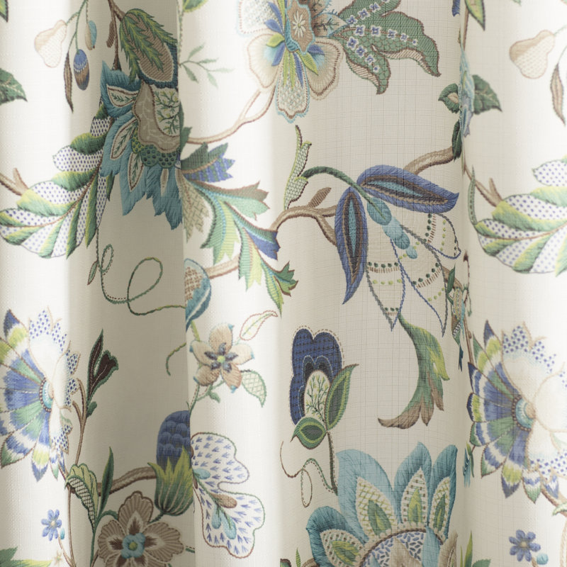 Jorma Curtain Single Panel, Blue, 50" W x 63" L