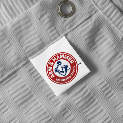 Arm & Hammer Embossed Stripe Shower Curtain/Liner
