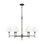 Chapman & Myers Ridgewood 6 Light Dining Room Chandelier With White Linen Shade