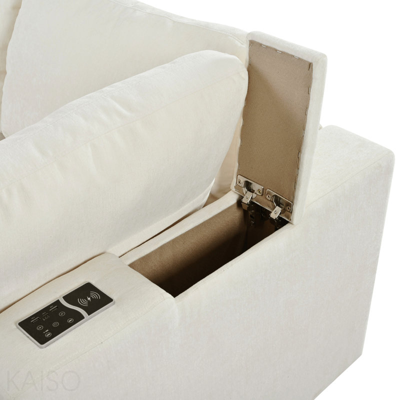 133.5" Modular Sofa - Storage, USB/Wireless Charging, Bluetooth Speaker - Multi-Room