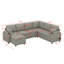 Canapé modulaire de 109,9 po, canapé en U polyvalent, deux porte-gobelets et ports de chargement pour le salon-392935749