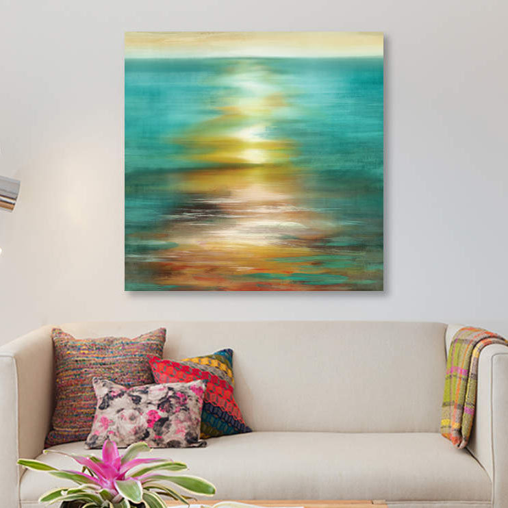 « under brilliance », reproduction sur toile, H 26 po x l 26 po x P 1,5 po, Toile tendue, Pas de tapis