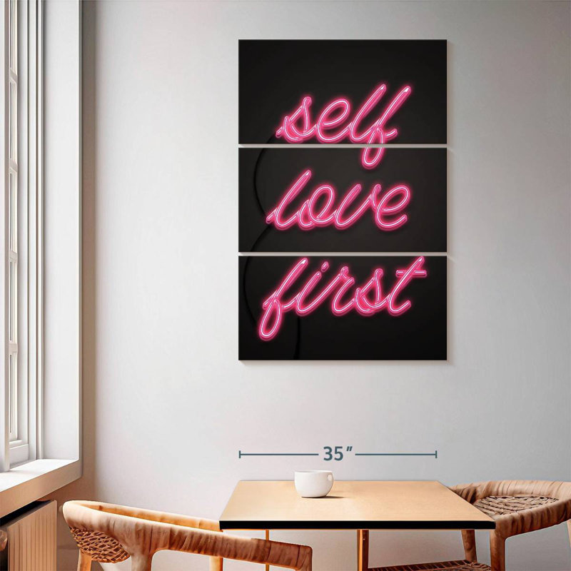 Tergel Neon Self Love First, 65" H x 42" W