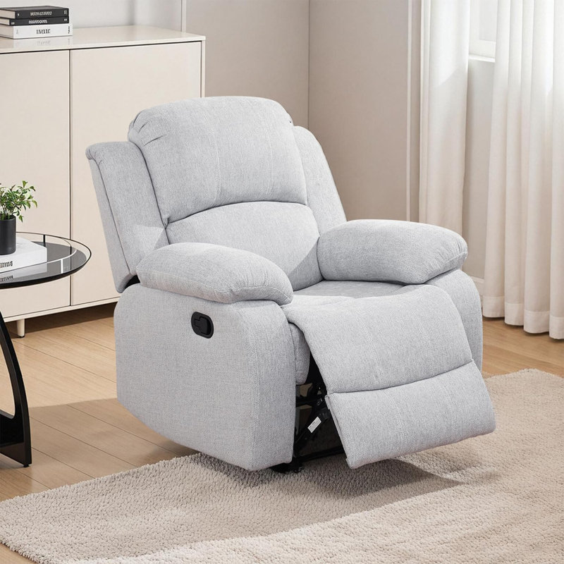 35" Manual Recliner, Light Gray