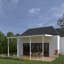 Auvent de patio en pente blanc-24737632