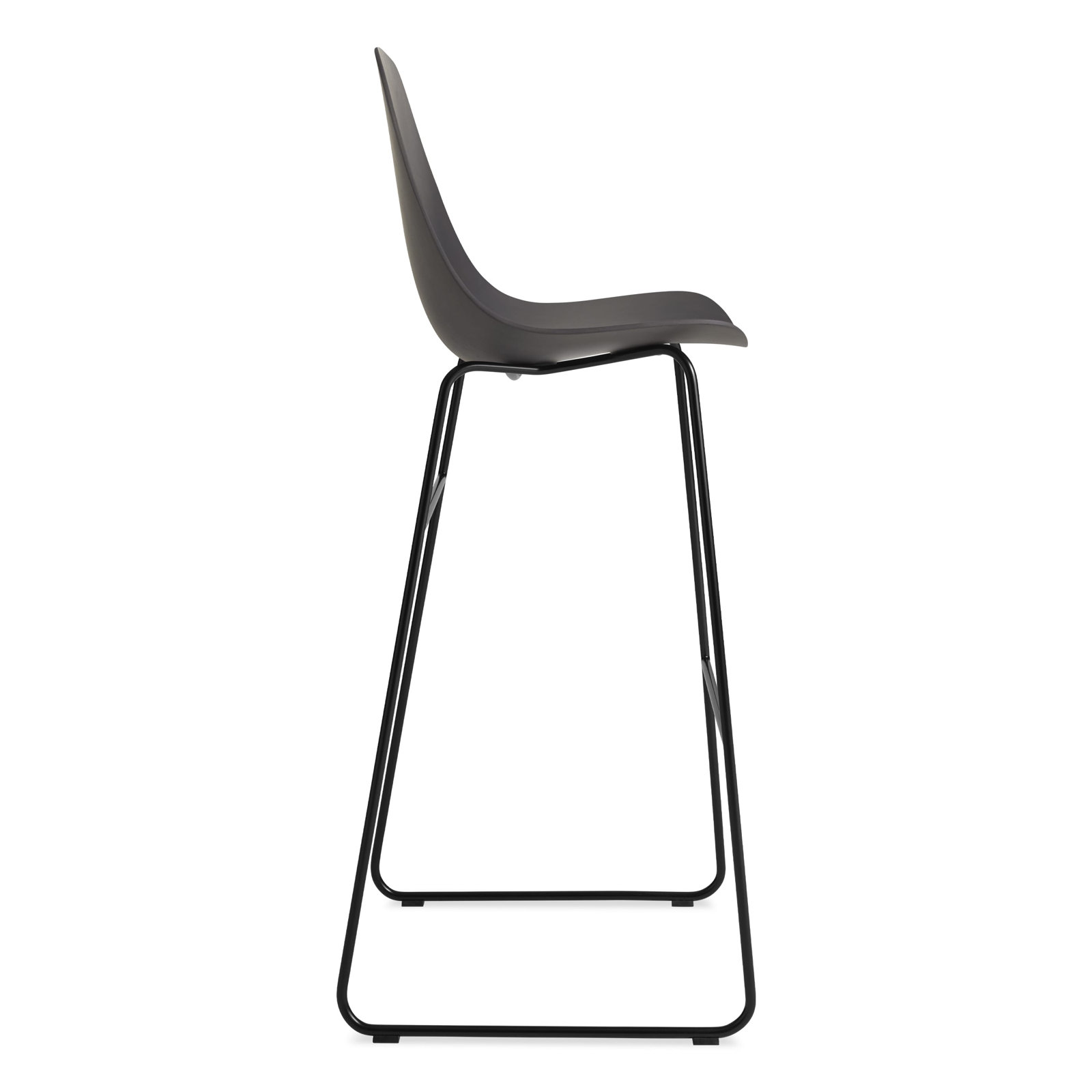 Clean Cut Stool with Sled Leg, Bar Stool (31” Seat Height), Oblivion