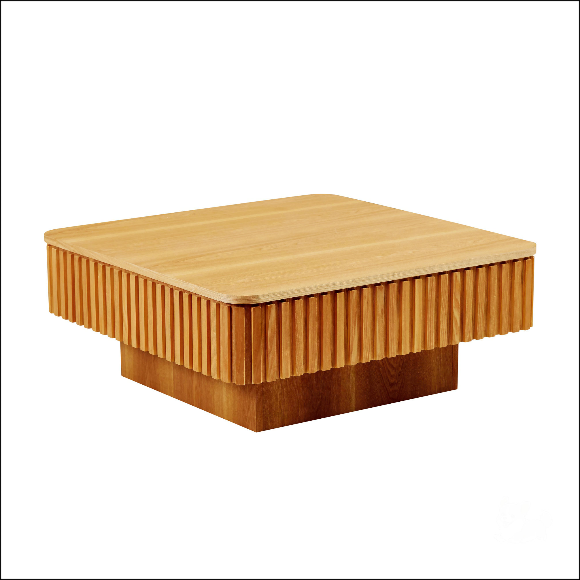 East Urban Home 35.43 Inch Modern Handcraft Drum Coffee Table | Wayfair