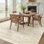 Tapis beige lavable à motif géométrique bohème marocain 5 pi x 7 pi - antidérapant et résistant aux taches-131619484-131619490