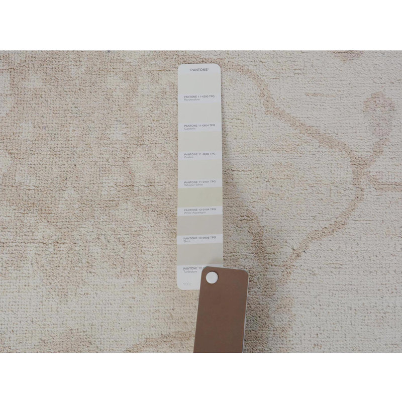 One-of-a-Kind 8' X 9'6" New Age Wool Area Rug in Ivory
