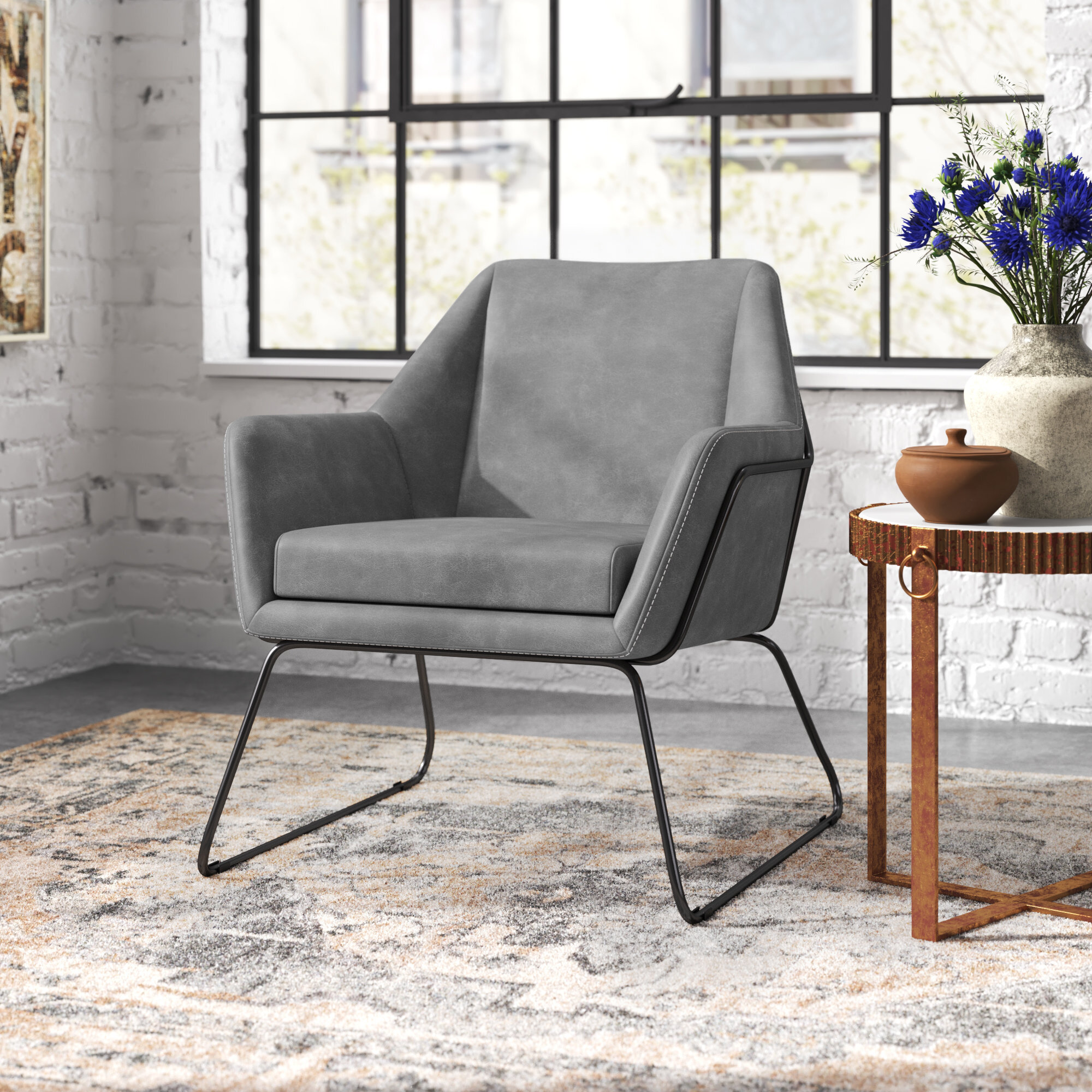 Trent Austin Design® Newson Vegan Leather Accent Chair & Reviews