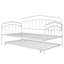 Lit de jour Fox avec lit gigogne, style élégant et simple, structure en métal durable, conception anti-bruit, aucun sommier tapissier nécessaire