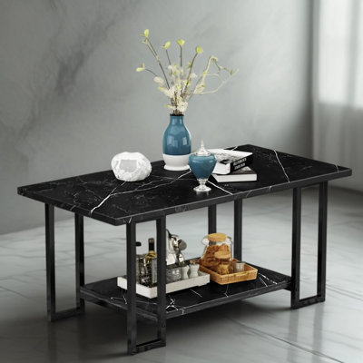 Faux Marble Top Coffee Table