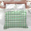 Édredon vert et blanc à motif vichy-128699838