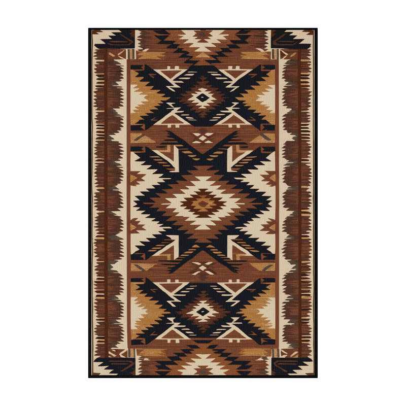  Tapis lavable Southwestern Aztec Southwestern, Rectangulaire 8 pi x 10 pi