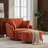 Upholstered Swivel Chair With Storage Ottoman-101644161