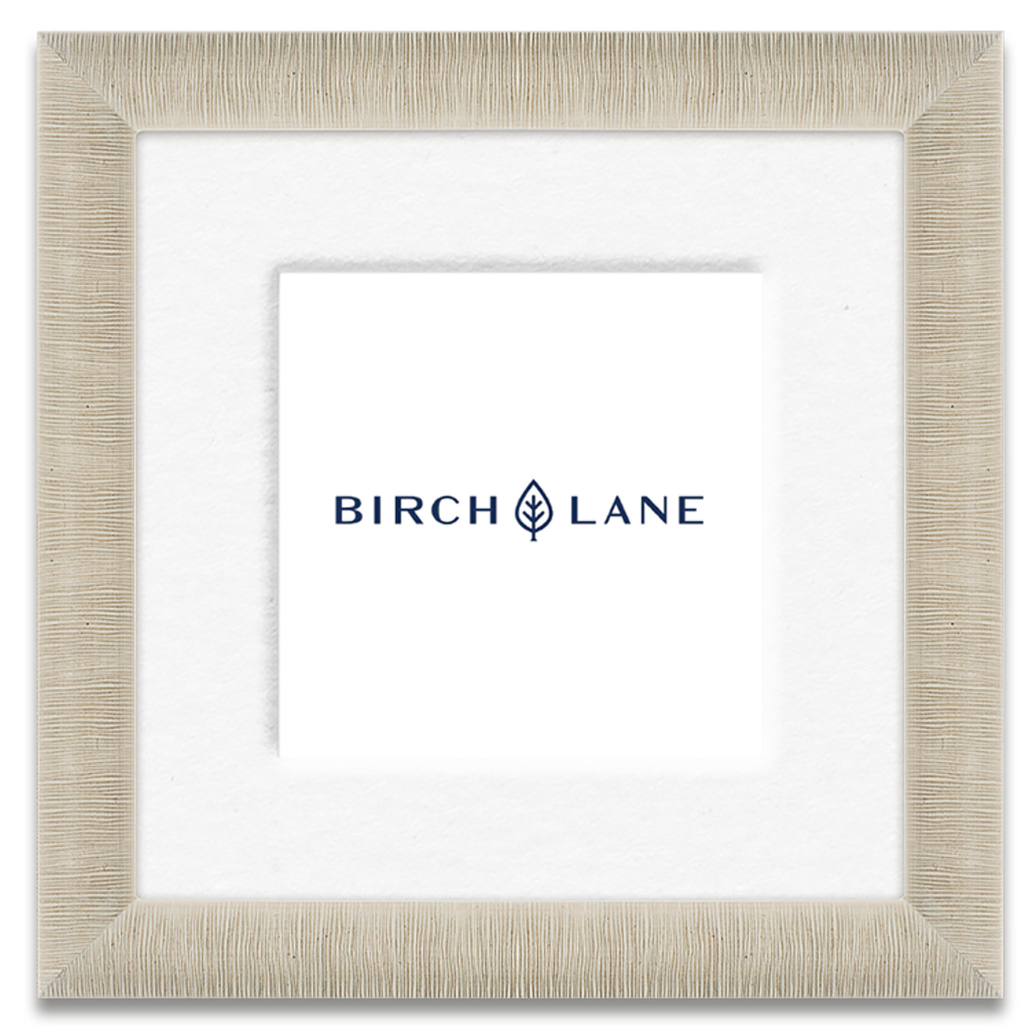Chopra Wood Picture Frame with Mat, Bone, 5" x 5"