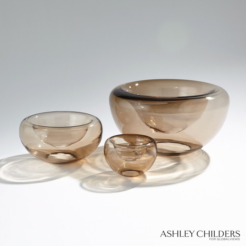 Double Take Bowl-Clear Seeded-Med, 4" H x 6" W x 6" D